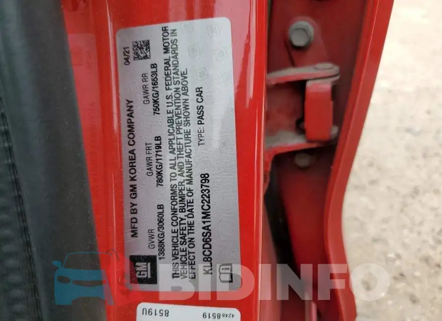 KL8CD6SA1MC223798 Photo# 12