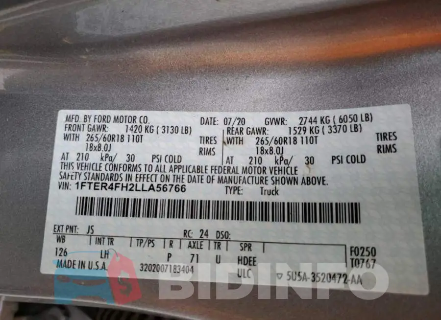 1FTER4FH2LLA56766 Photo# 12