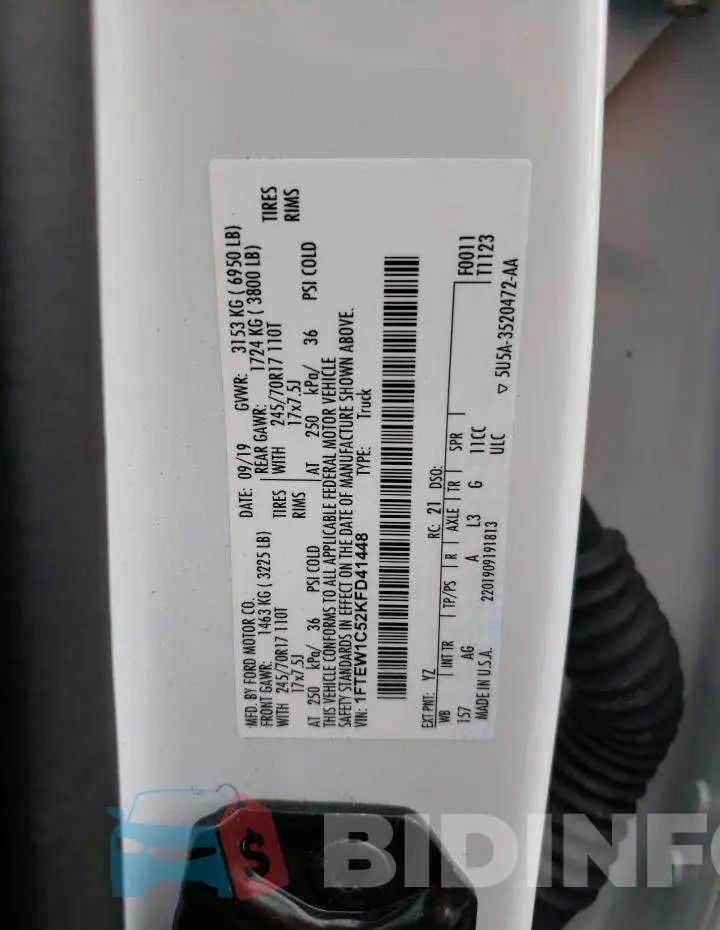 1FTEW1C52KFD41448 Photo# 12