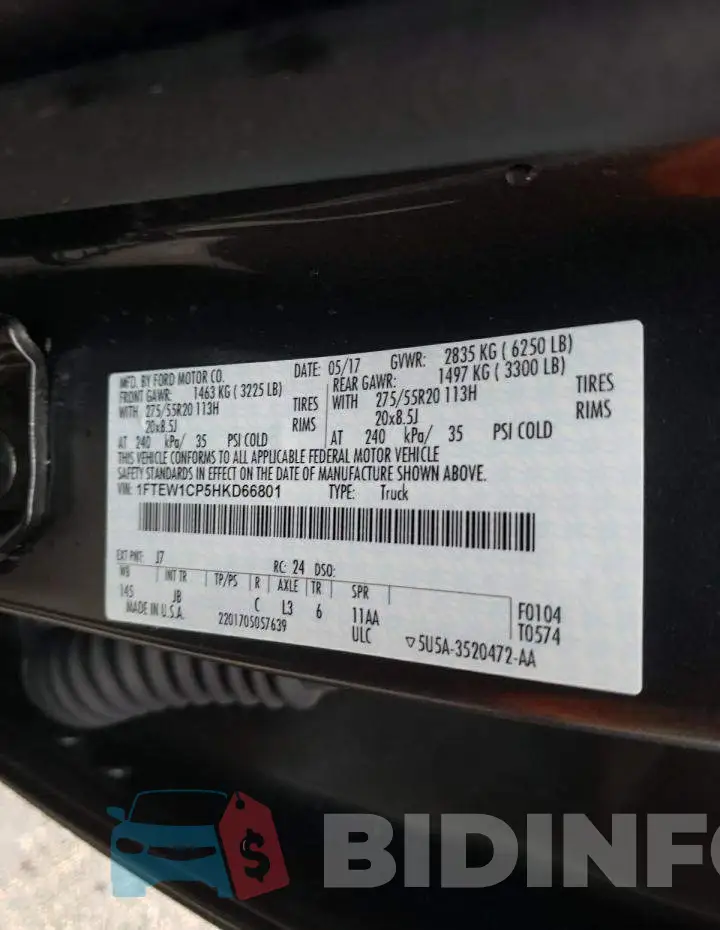 1FTEW1CP5HKD66801 Photo# 10