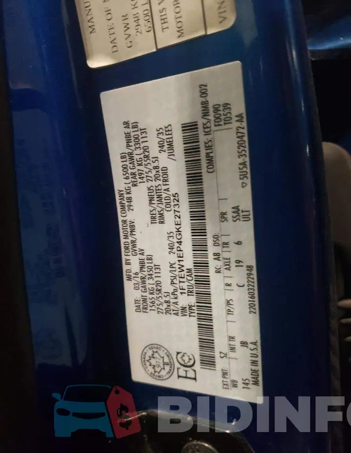 1FTEW1EP4GKE27325 Photo# 12