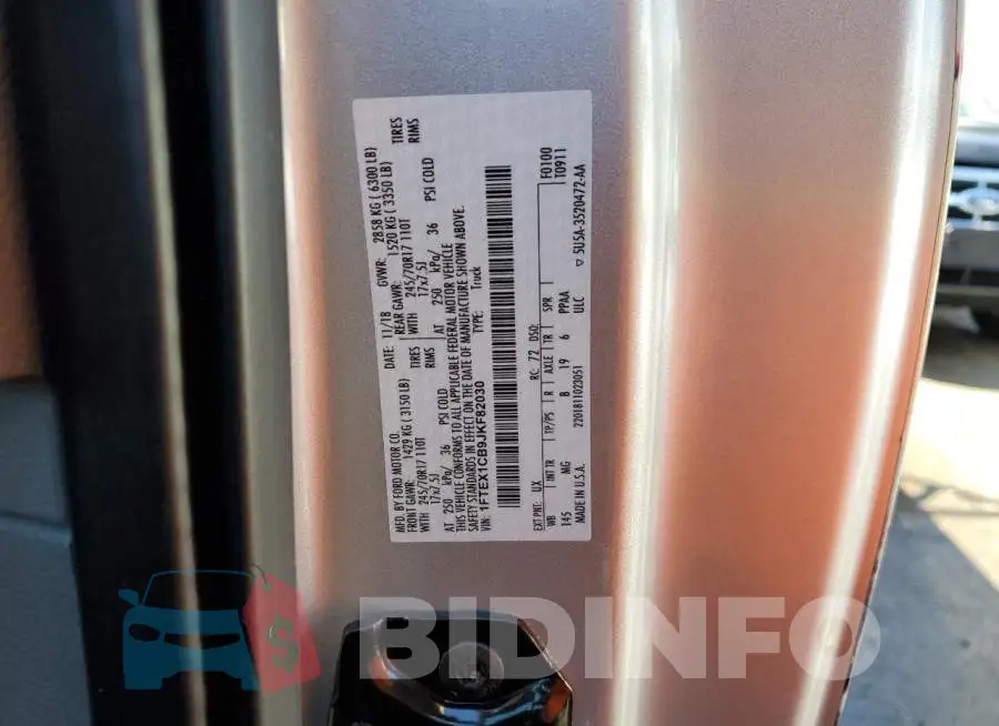 1FTEX1CB9JKF82030 Photo# 13