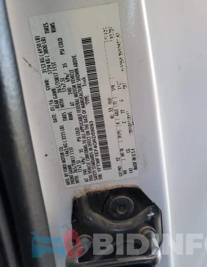 1FTMF1EF4GKD59093 Photo# 12