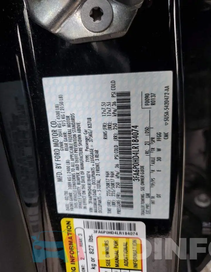 3FA6P0HD4LR184074 Photo# 12