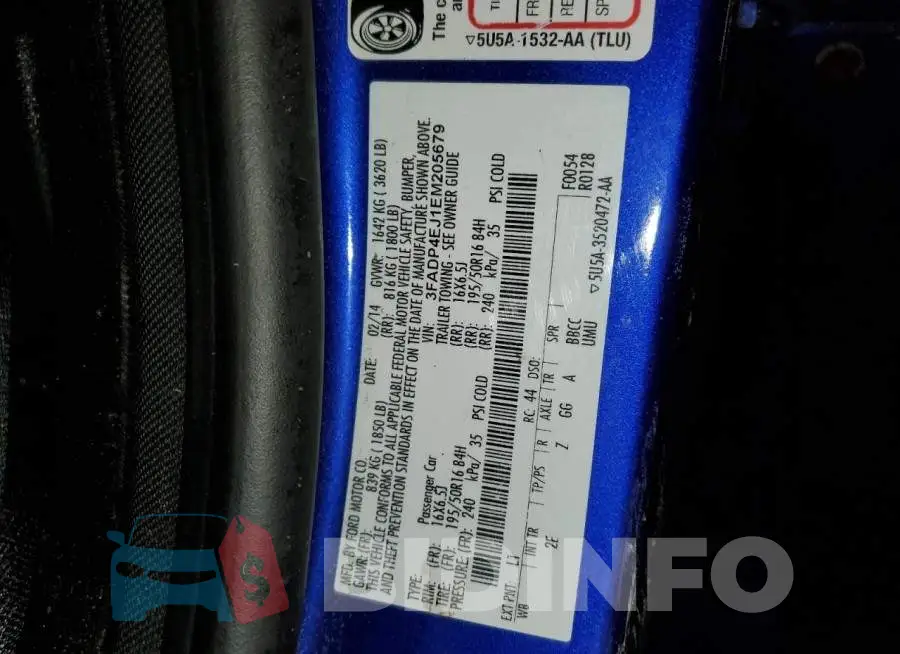 3FADP4EJ1EM205679 Photo# 12
