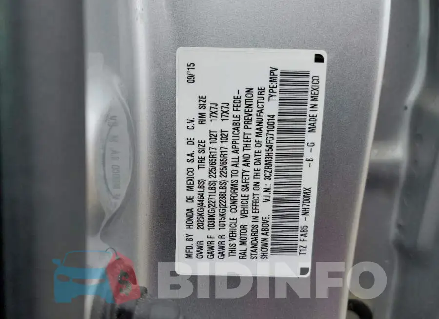 3CZRM3H54FG710014 Photo# 13