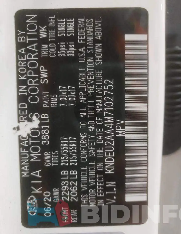 KNDEU2AA4M7102752 Photo# 14
