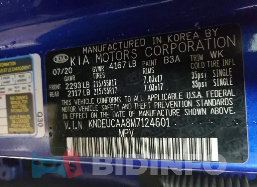 KNDEUCAA8M7124601 Photo# 13