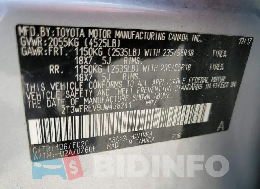2T3WFREV9JW438241 Photo# 14
