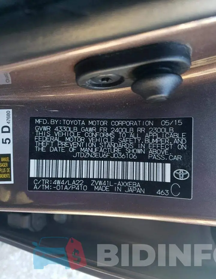 JTDZN3EU6FJ036106 Photo# 12