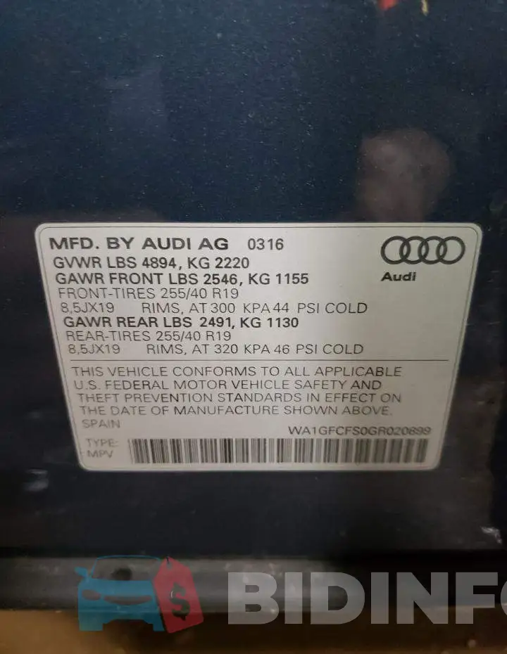 WA1GFCFS0GR020899 Photo# 12