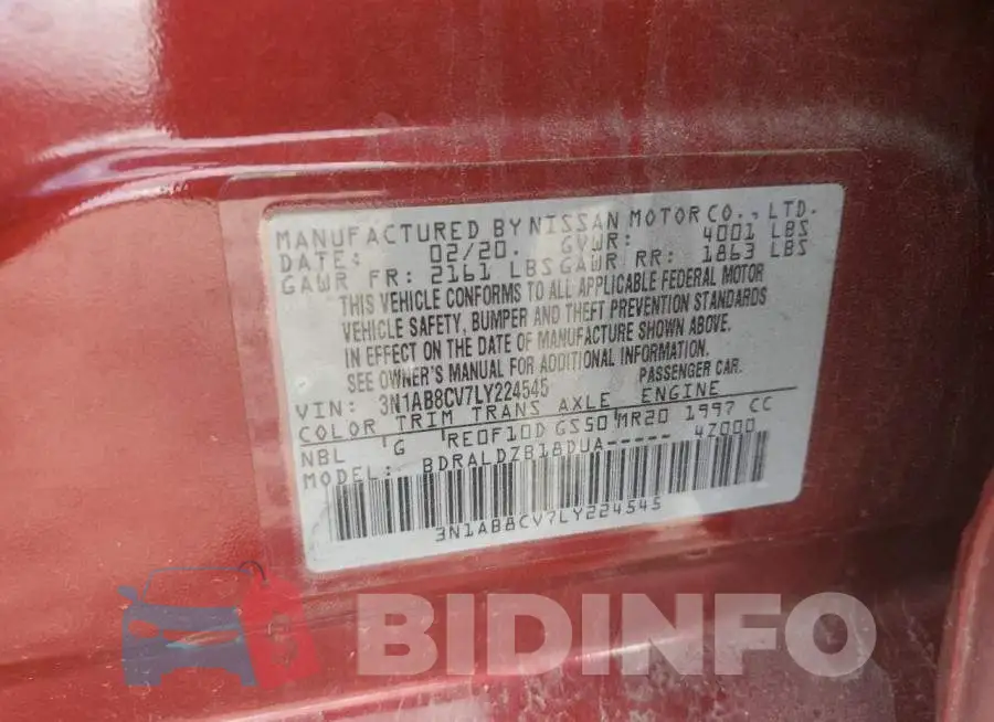 3N1AB8CV7LY224545 Photo# 13