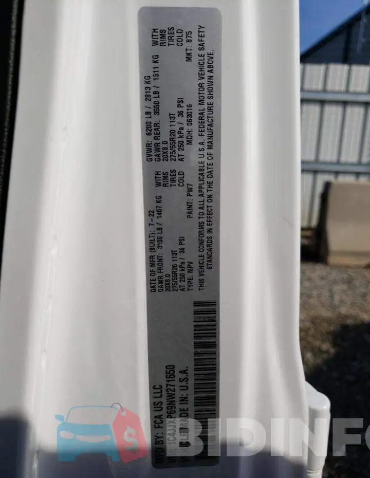 1C4JJXP69NW271650 Photo# 13