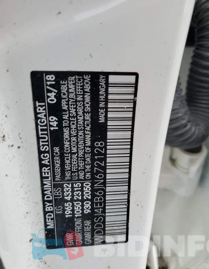 WDDSJ4EB6JN672128 Photo# 12
