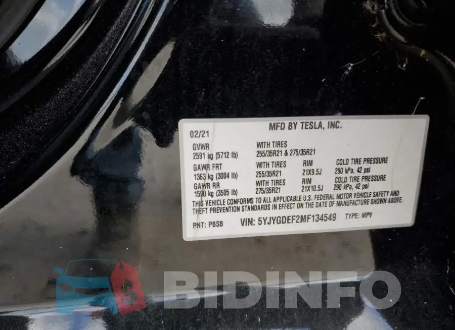 5YJYGDEF2MF134549 Photo# 14