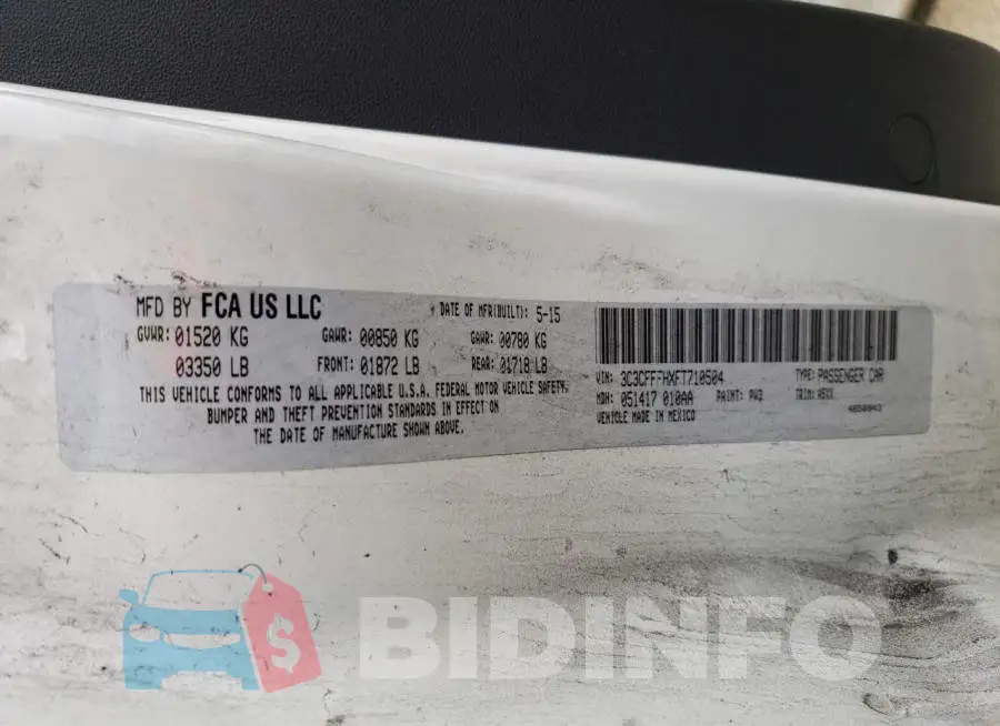 3C3CFFFHXFT710504 Photo# 13