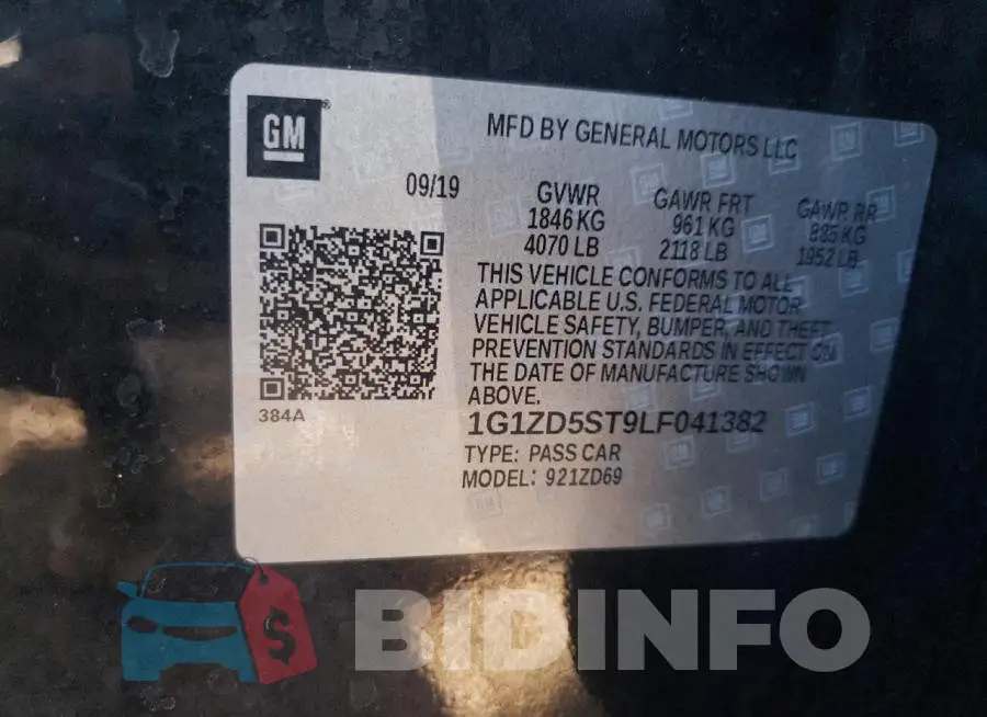 1G1ZD5ST9LF041382 Photo# 12