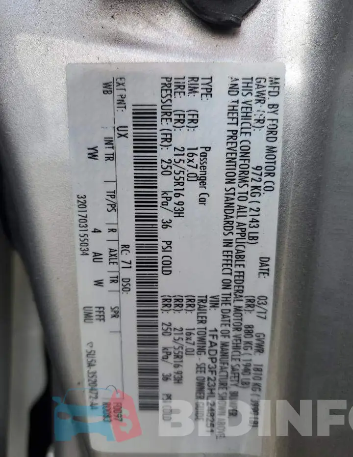 1FADP3F23HL248251 Photo# 10