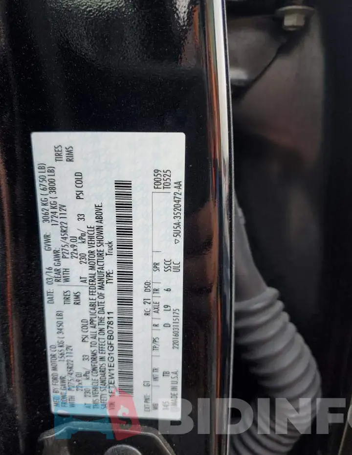 1FTEW1EG1GFB07811 Photo# 12