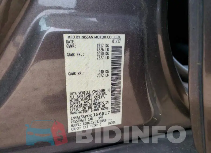 1N4AL3APXHC186817 Photo# 13