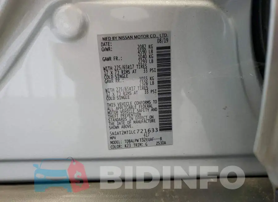 5N1AT2MT1LC721633 Photo# 14