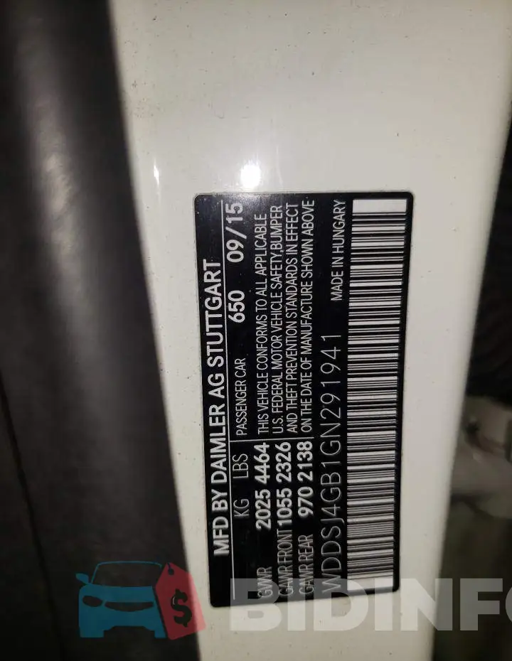 WDDSJ4GB1GN291941 Photo# 12