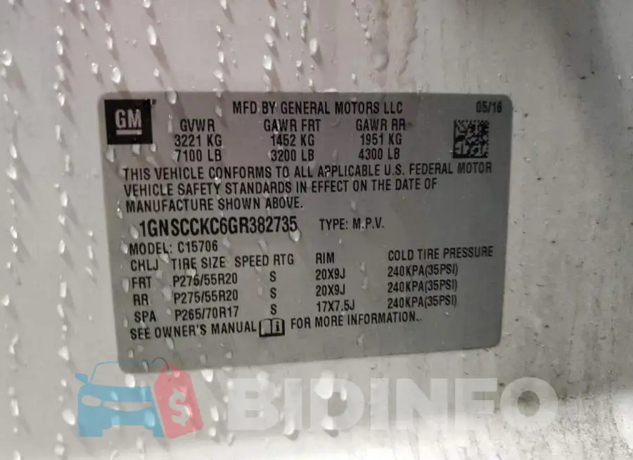 1GNSCCKC6GR382735 Photo# 13