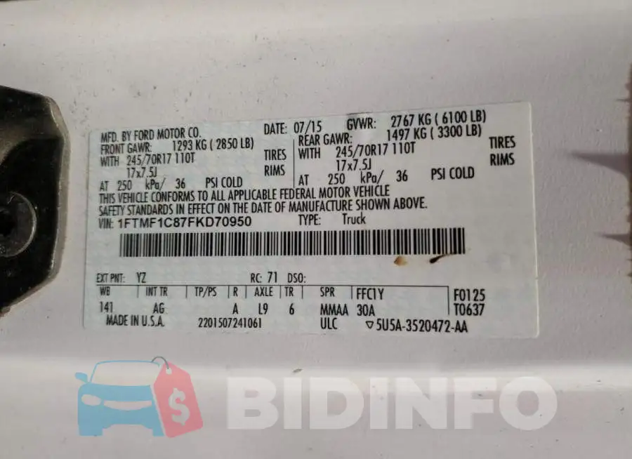 1FTMF1C87FKD70950 Photo# 12