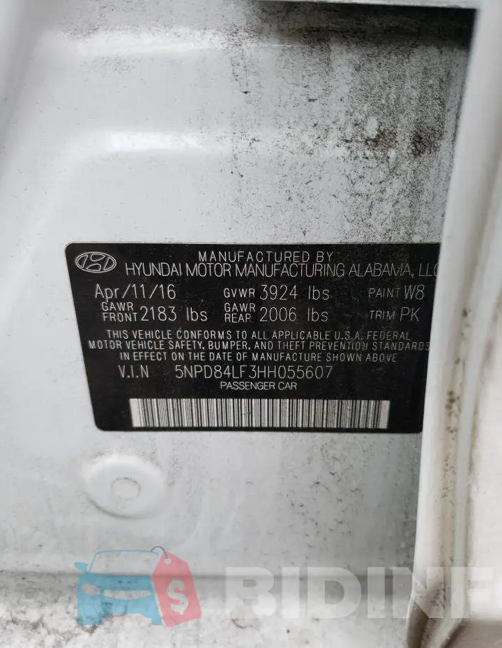 5NPD84LF3HH055607 Photo# 12