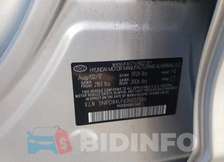 5NPD84LF6JH257346 Photo# 12