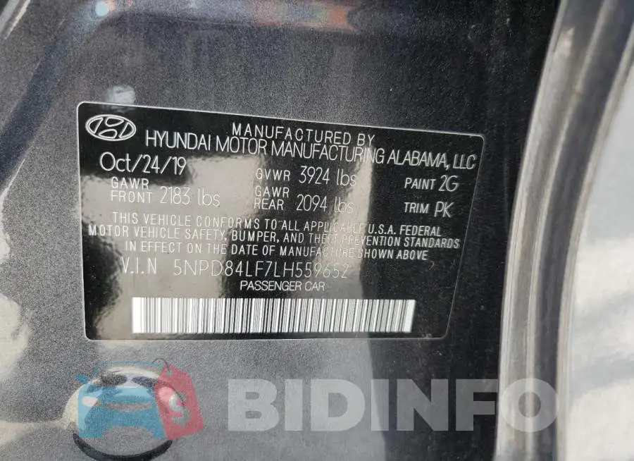 5NPD84LF7LH559652 Photo# 12