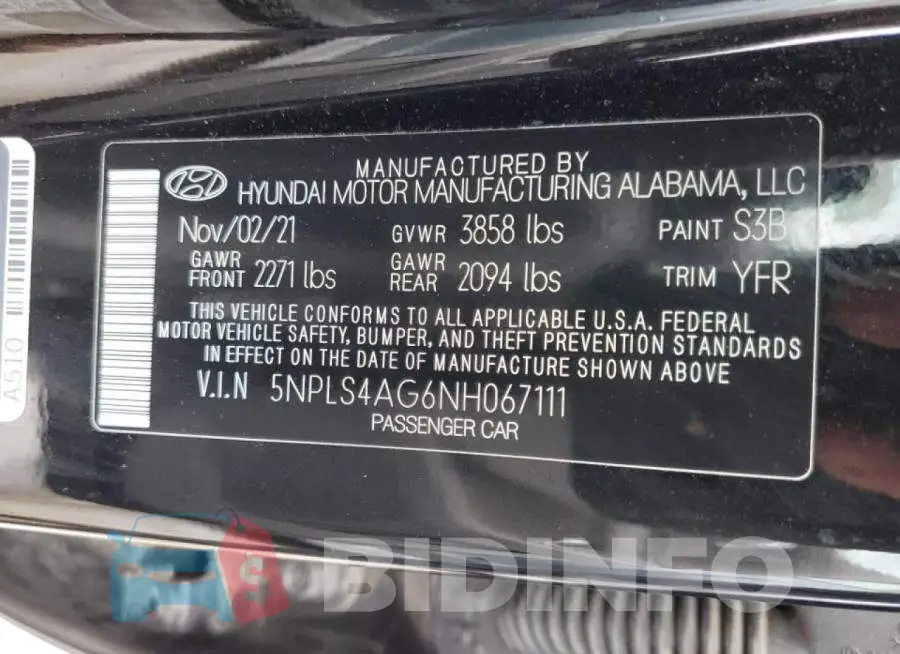 5NPLS4AG6NH067111 Photo# 13
