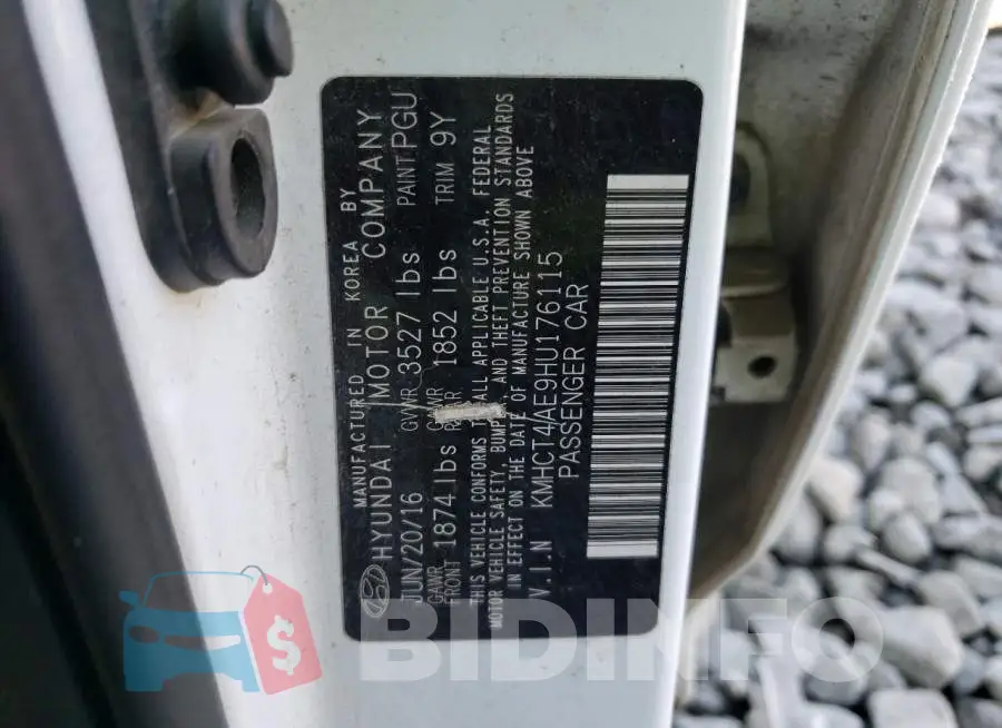 KMHCT4AE9HU176115 Photo# 12