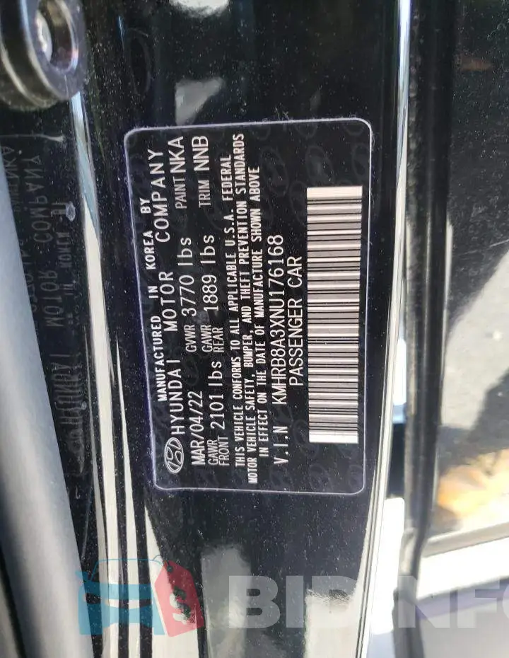 KMHRB8A3XNU176168 Photo# 14