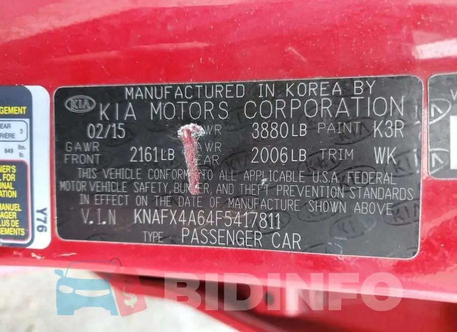 KNAFX4A64F5417811 Photo# 12