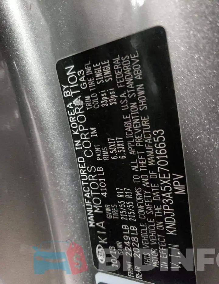 KNDJP3A5XE7016653 Photo# 12