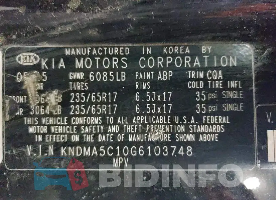 KNDMA5C10G6103748 Photo# 13