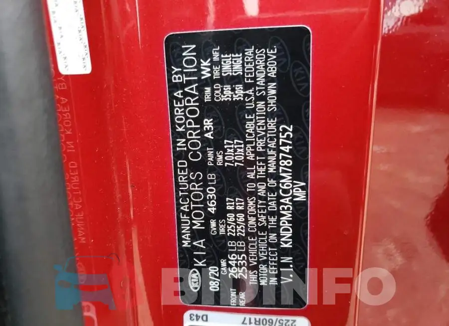 KNDPM3AC6M7874752 Photo# 13