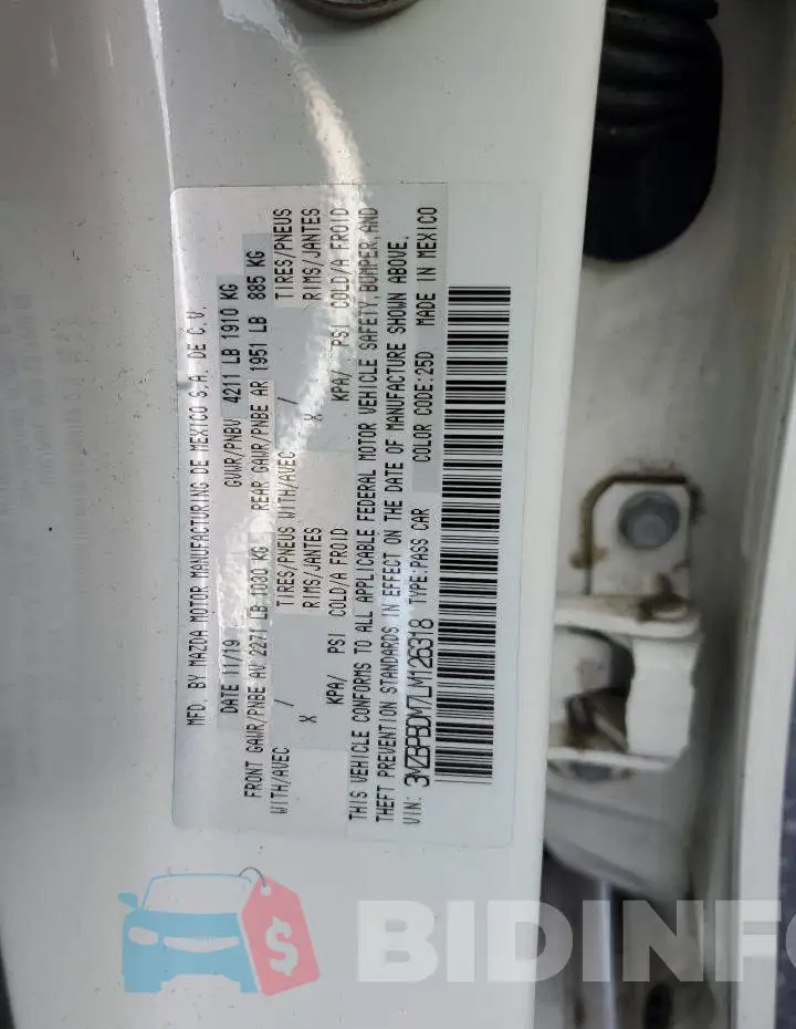 3MZBPBDM7LM126318 Photo# 12