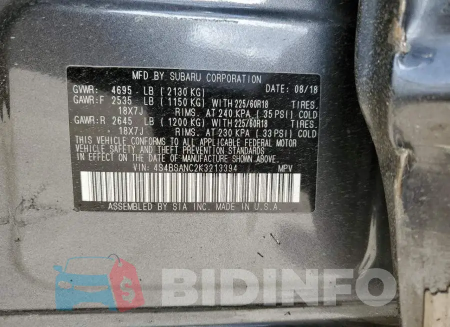 4S4BSANC2K3213394 Photo# 13