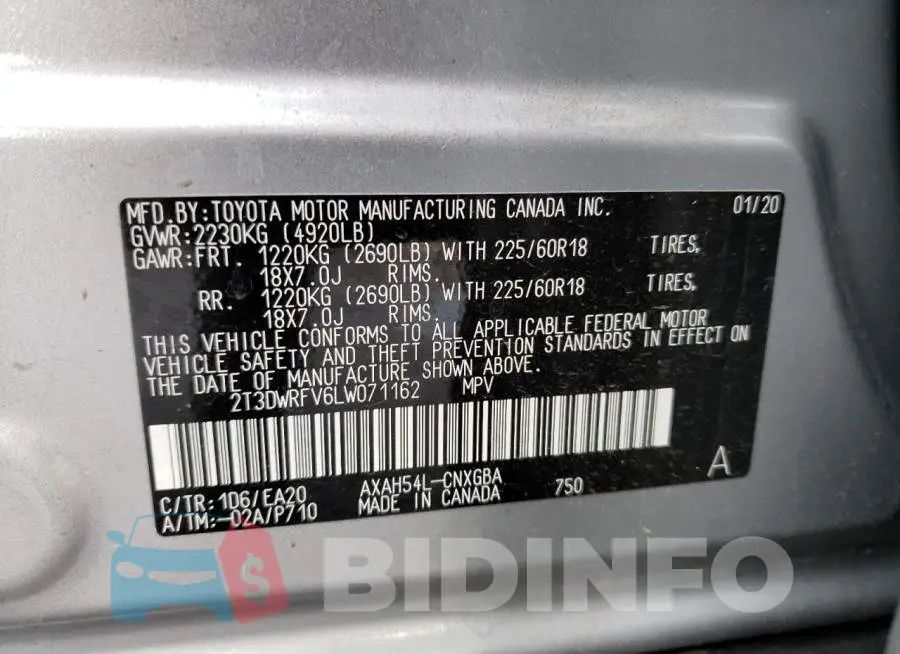 2T3DWRFV6LW071162 Photo# 13