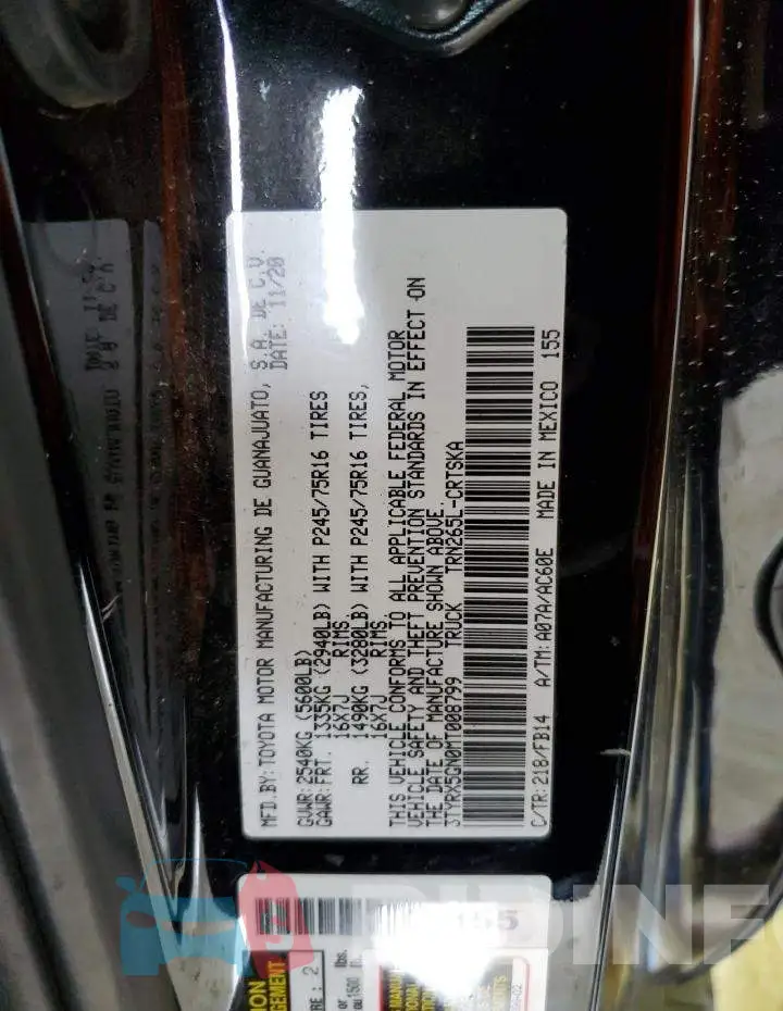 3TYRX5GN0MT008799 Photo# 12