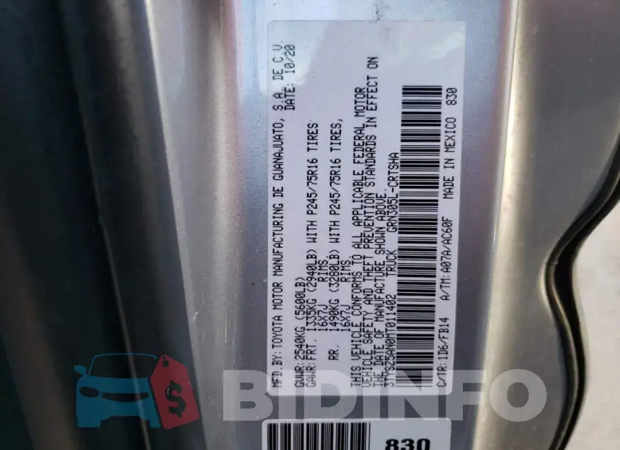 3TYSZ5AN0MT011402 Photo# 12