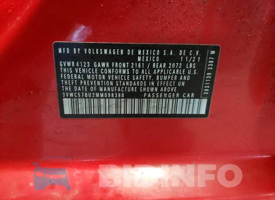3VWC57BU2MM098388 Photo# 12