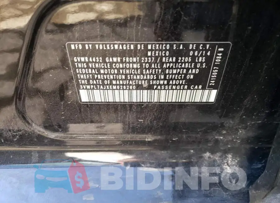3VWPL7AJXEM626260 Photo# 12