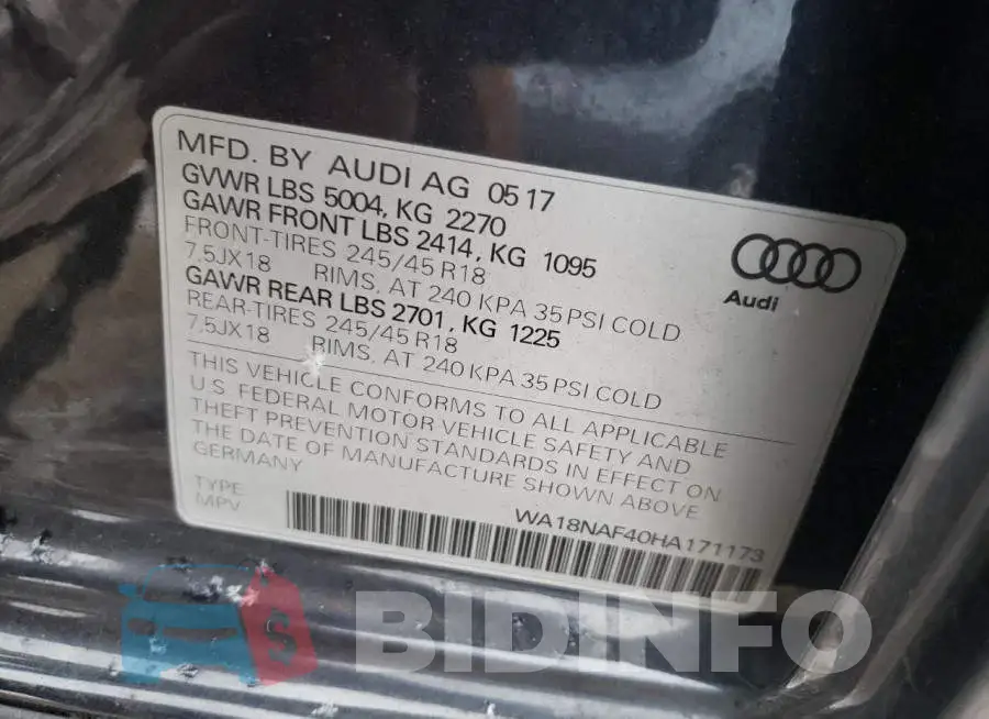 WA18NAF40HA171173 Photo# 13