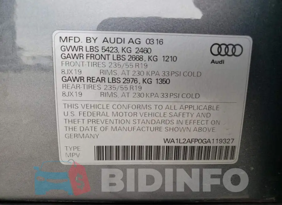 WA1L2AFP0GA119327 Photo# 14