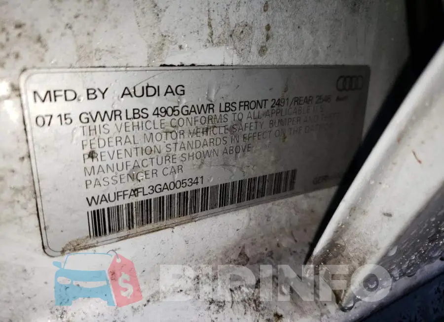 WAUFFAFL3GA005341 Photo# 12