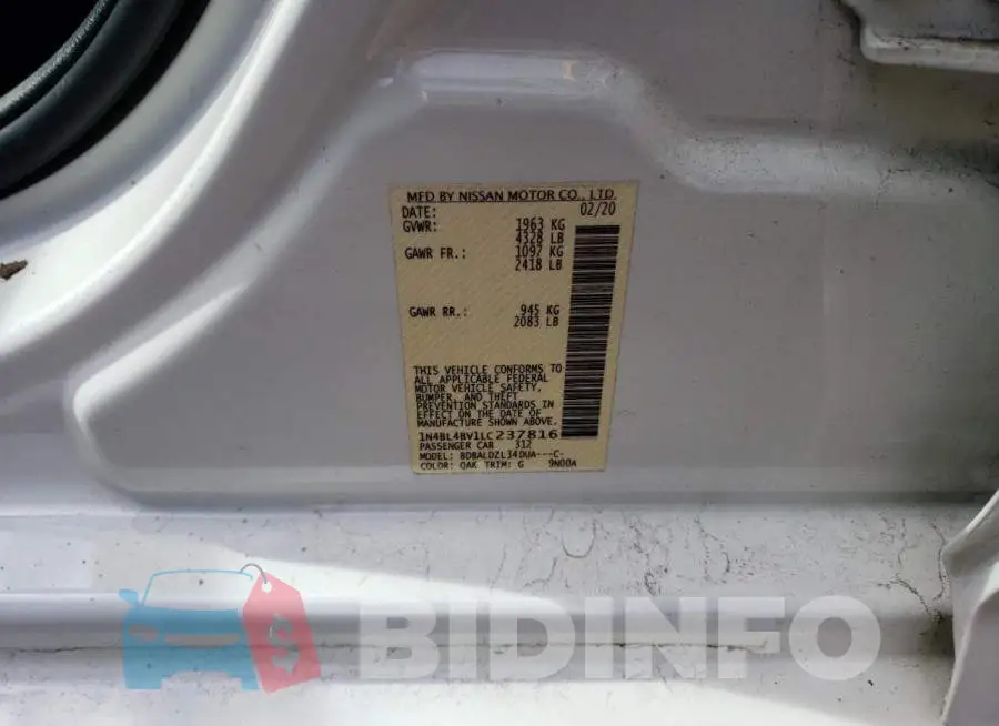 1N4BL4BV1LC237816 Photo# 13
