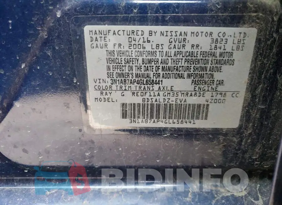 3N1AB7AP4GL658441 Photo# 12